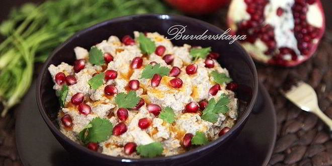 Рецепт Сациви из курицы с ореховым маслом