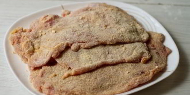 Рецепт шницеля из свиной вырезки с соусом тартар