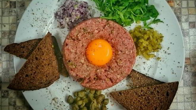 Рецепт тартара из говядины с каперсами