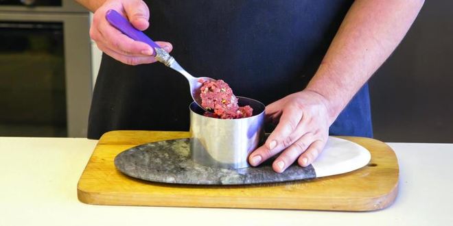 Рецепт тартара из говядины в стиле суши-бара