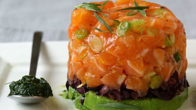 Рецепт тартара из лосося и авокадо