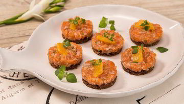 Рецепт Тартара из семги с апельсином