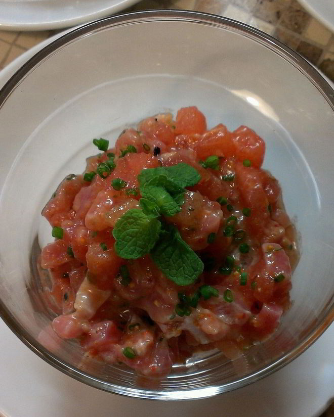 Рецепт тартара из тунца с арбузом