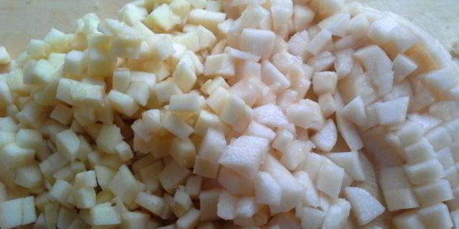 Рецепт тартара с грушей и яблоком