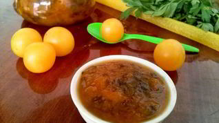 Рецепт Соуса Ткемали из желтой алычи