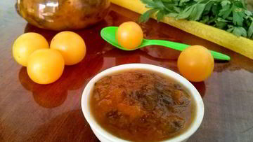 Рецепт Соуса Ткемали из желтой алычи