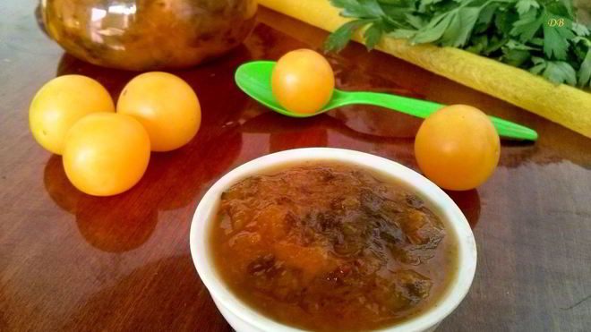 Рецепт соуса ткемали из желтой алычи