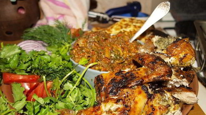 Рецепт цыпленка в ткемали