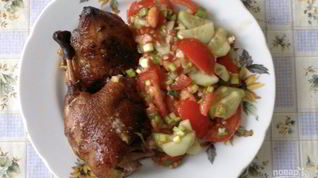 Рецепт Утки в соусе Ткемали с медом