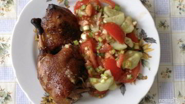 Рецепт Утки в соусе Ткемали с медом