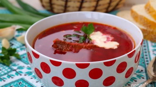 Рецепт борща из телятины