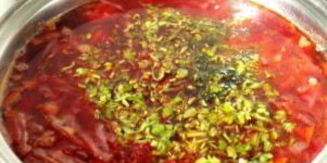 Рецепт борща из телятины