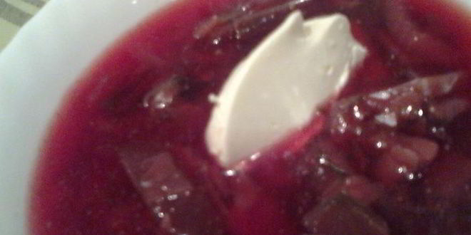 Рецепт борща из запеченной свеклы