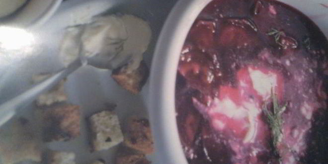 Рецепт борща из запеченной свеклы