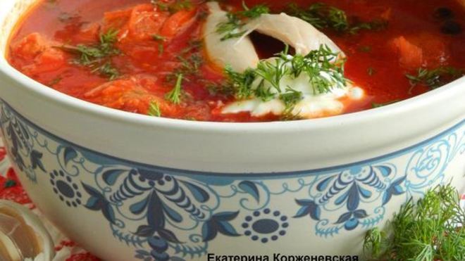 Рецепт борща полтавского с галушками