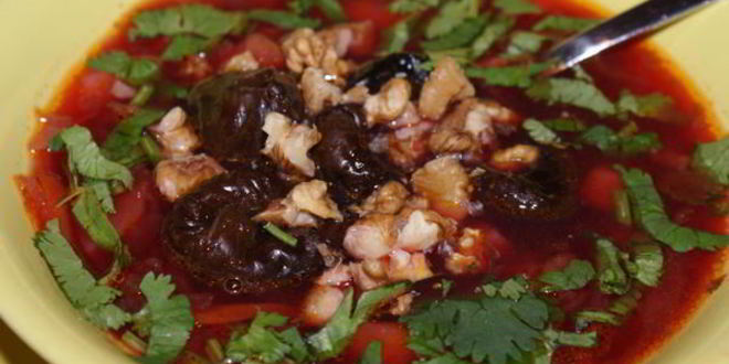 Рецепт Борща с черносливом