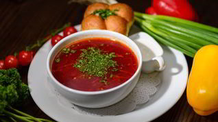 Рецепт Борща с чесноком и зеленью