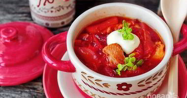 Рецепт Борща с курицей и свеклой
