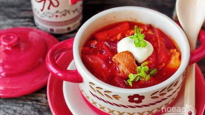 Рецепт борща с курицей и свеклой