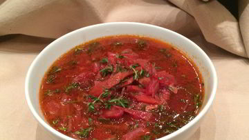 Рецепт Борща с уткой и грибами