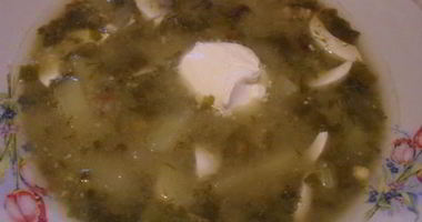 Рецепт Борща со щавелем и яйцом