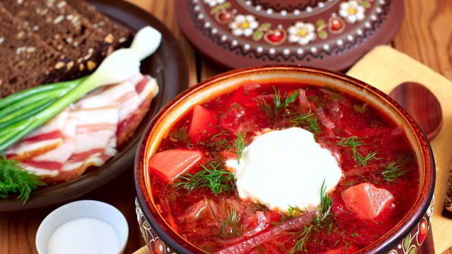 Рецепт борща со свеклой и капустой