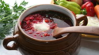 Рецепт Борща со свекольным квасом