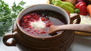 Рецепт Борща со свекольным квасом