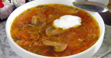 Рецепт Борща вегетарианского с грибами