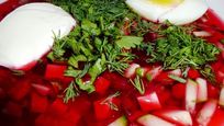 Рецепт Холодного борща из свеклы с колбасой