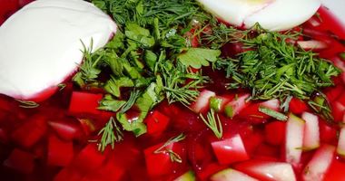 Рецепт Холодного борща из свеклы с колбасой