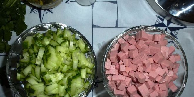 Рецепт холодного борща из свеклы с колбасой