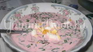 Рецепт Холодного борща Saltibarsciai