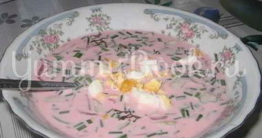 Рецепт Холодного борща Saltibarsciai