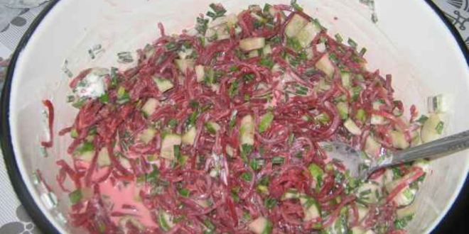 Рецепт холодного борща saltibarsciai