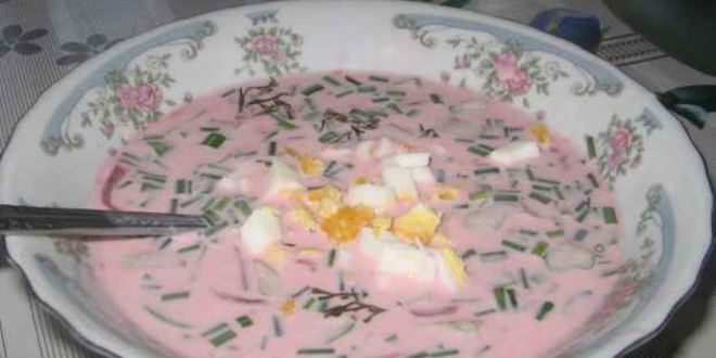 Рецепт холодного борща saltibarsciai