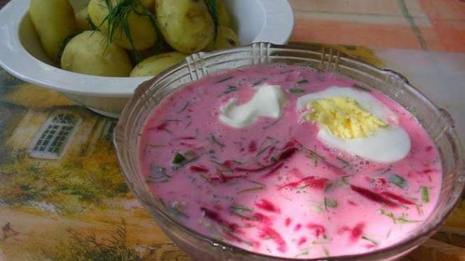 Рецепт холодного литовского борща