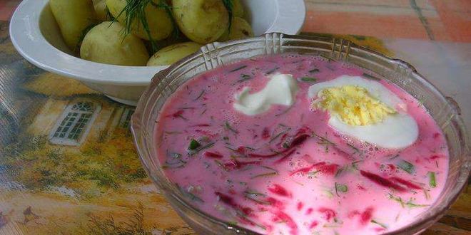 Рецепт холодного литовского борща