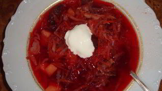 Рецепт Любимого борща с баклажанами