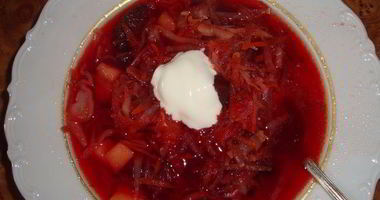 Рецепт Любимого борща с баклажанами