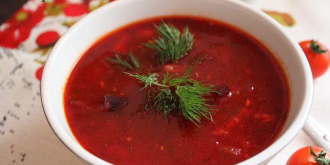 Рецепт постного борща с фасолью