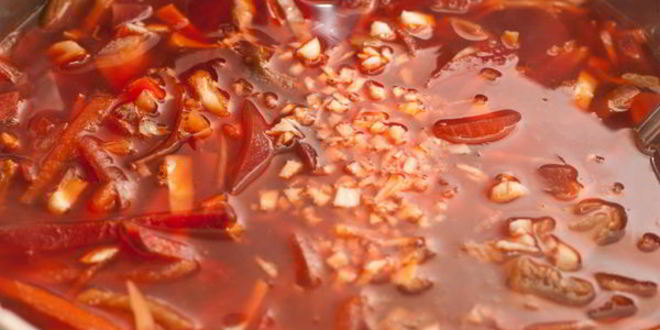 Рецепт постного борща с грибами