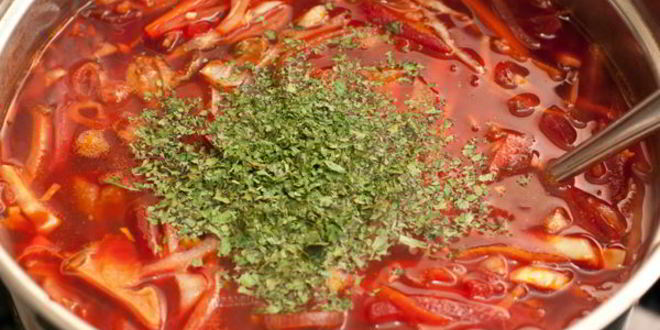 Рецепт постного борща с грибами