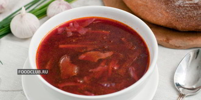 Рецепт постного борща с грибами