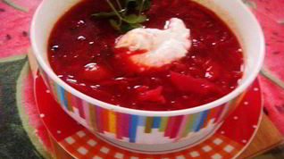 Рецепт Постного борща с коньяком