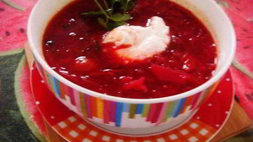 Рецепт Постного борща с коньяком