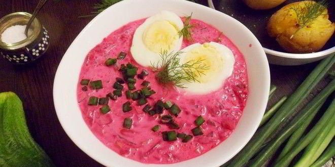 Рецепт Шалтибарщая — холодного борща по-литовски