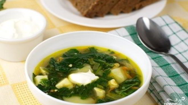 Рецепт зеленого борща с крапивой