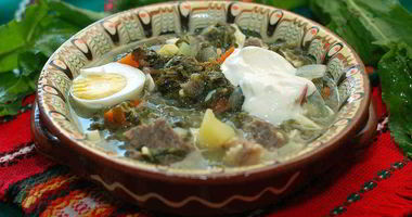 Рецепт Зеленого борща со щавелем и яйцом