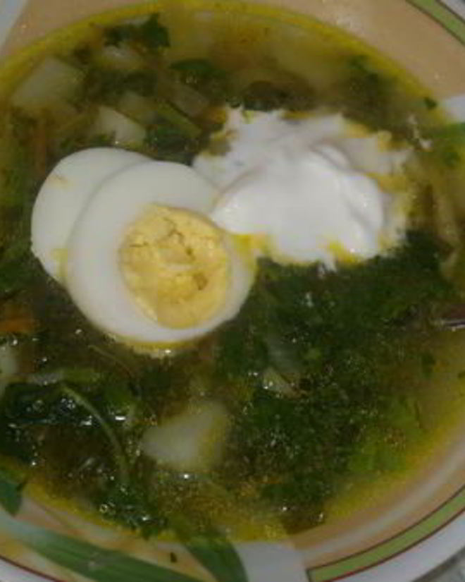 Рецепт зеленого борща